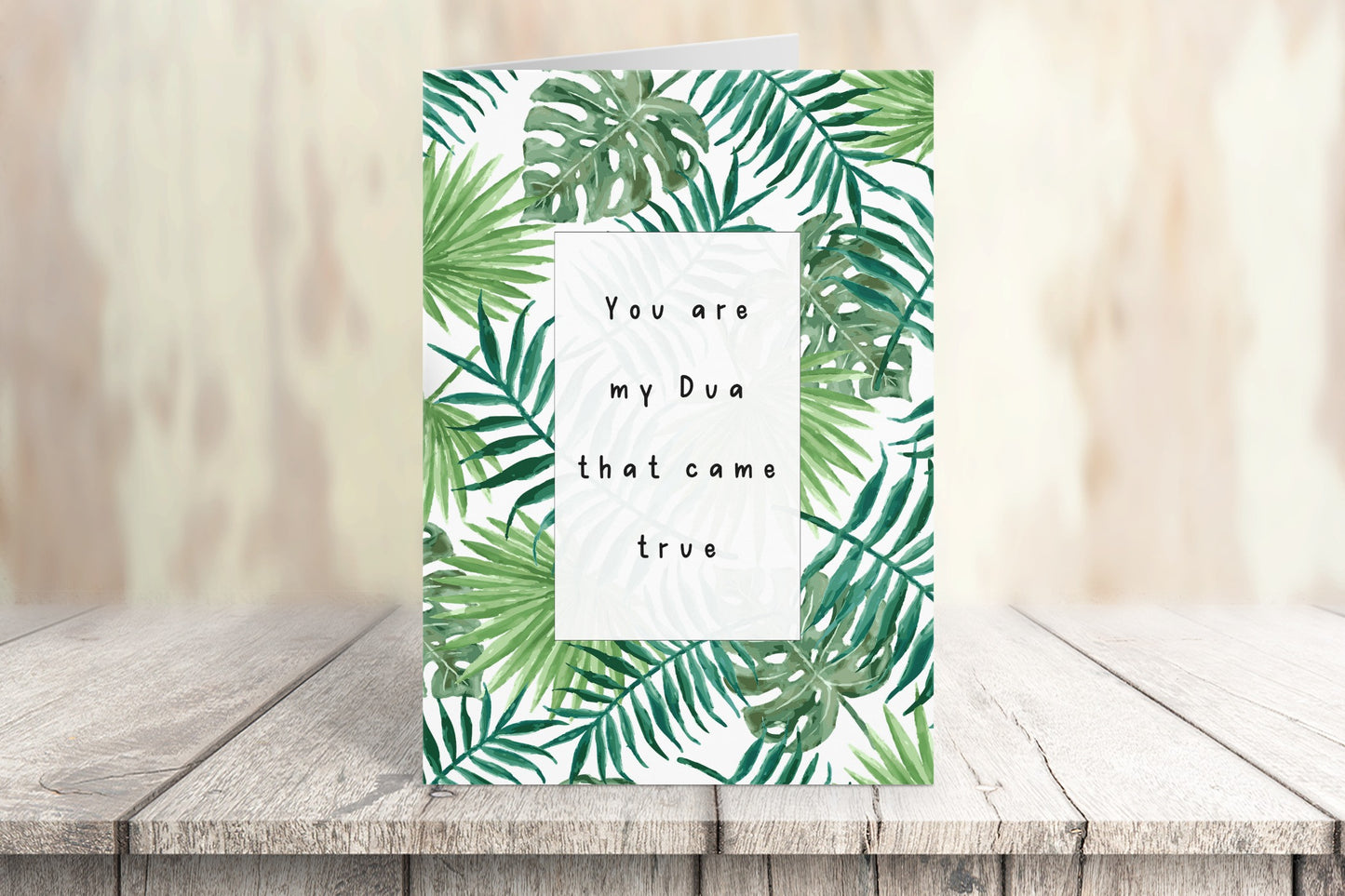 You are my Dua that came true islamic greeting card perfect for loved ones on any occasion. Most popular for anniversarys or just to randomly surprise your other half!