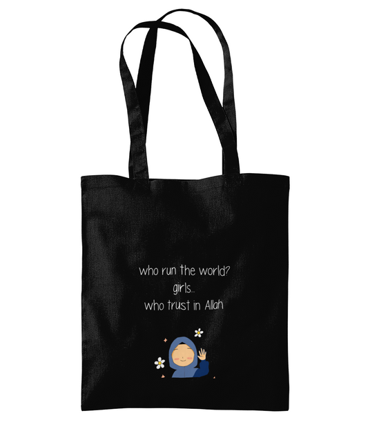 Who run the world? Girls who praise Allah - Black Tote Bag