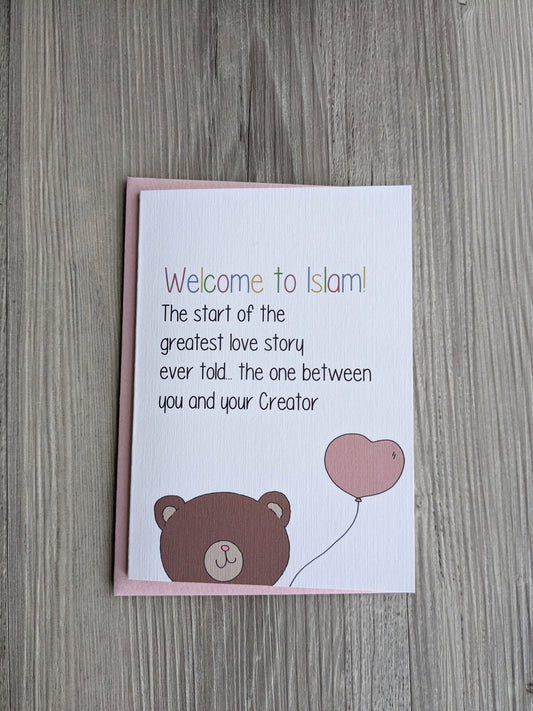 Welcome to Islam - Islamic Greeting Card